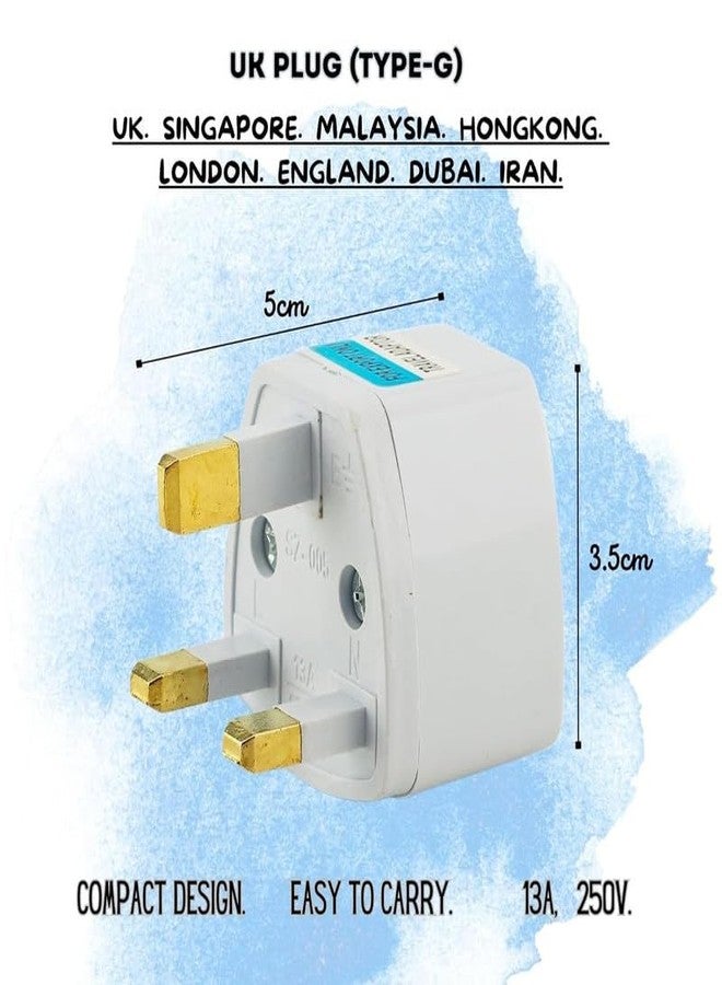 Homenique India to UK Plug Adapter Type G Travel Adapter for India, UAE, Singapore, Hong Kong, Kenya, Iraq, Dubai, Malaysia, Universal Travel Plug Converter (3) - Image 4